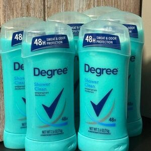 Degree Shower Clean Antiperspirant Deodorant - Aqua 6 Pack Free Shipping